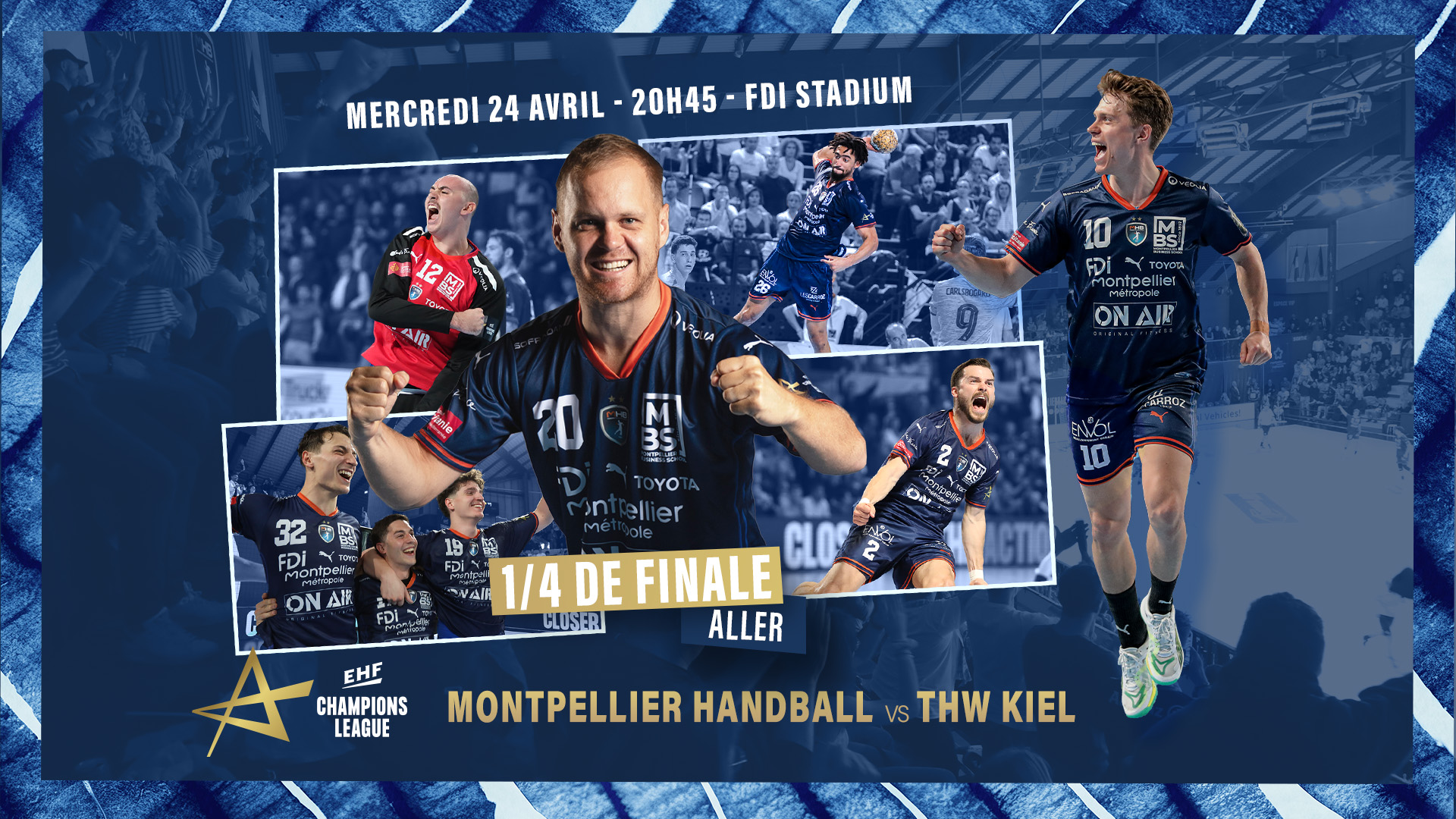 1/4 de finale de Champions League : MHB / Kiel, tous au FDI Stadium !